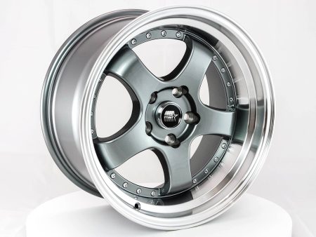 MT07 - Gunmetal w Machined Lip - 17x9.0 5x114.3 Offset +20 For Discount