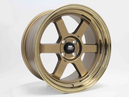 Time Attack - Matte Bronze w Bronze Machined Lip - 17x9.0 4x100 Offset +20 Hot on Sale