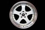 MT07 - White w Machined Lip Gold Rivets - 18x9.5 5x114.3 Offset +20 on Sale