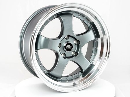 MT07 - Gunmetal w Machined Lip - 18x8.5 5x114.3 Offset +20 Sale