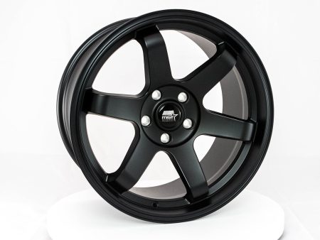 MT01 - Matte Black - 18x9.5 5x100 Offset +35 For Cheap