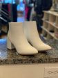 short block heel white bootie For Cheap