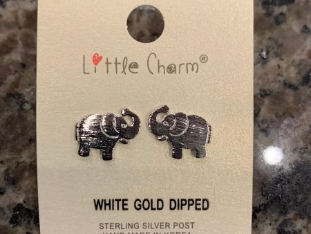 white gold dipped elephant studs Cheap