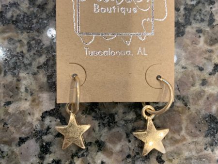 worn gold huggie star dangle Sale