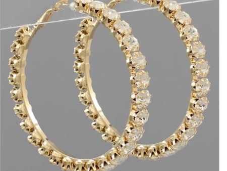 2.5  large rhinestone hoops Supply