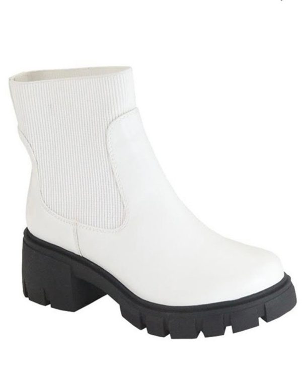 white boot with black bottom Cheap