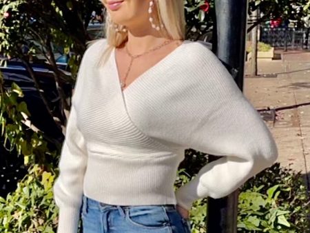 cream criss cross sweater Sale